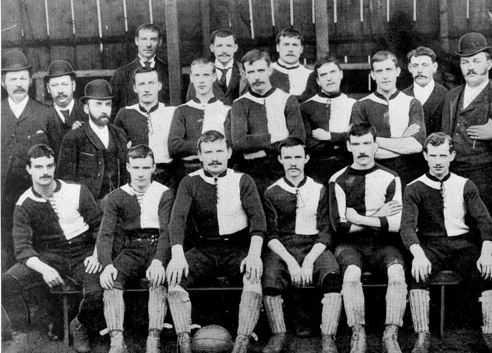 Team photo of Newton Heath, the team that played the first ever Football League match in Manchester.