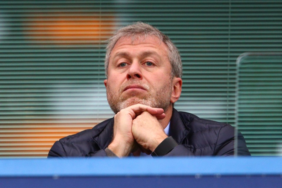 Roman Abramovich at a Chelsea soccer match.