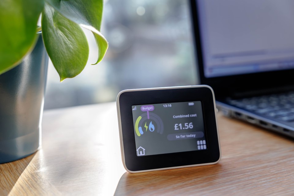 Smart meter displaying a combined energy cost of £1.56.
