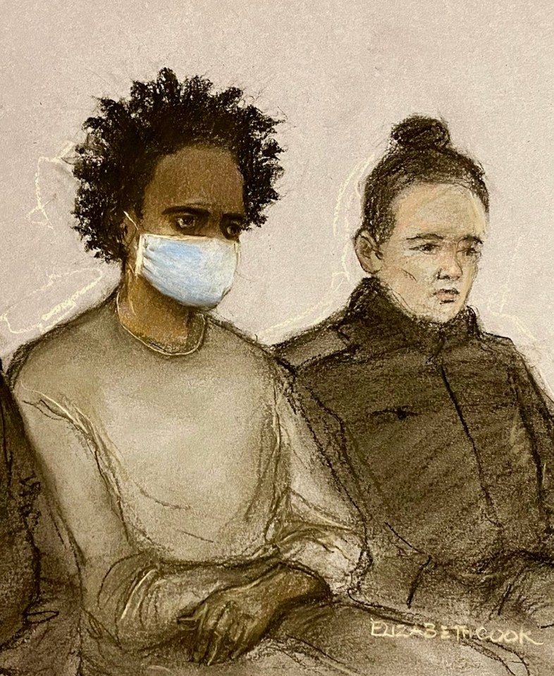 Court sketch of Rudakubana in court on Monday