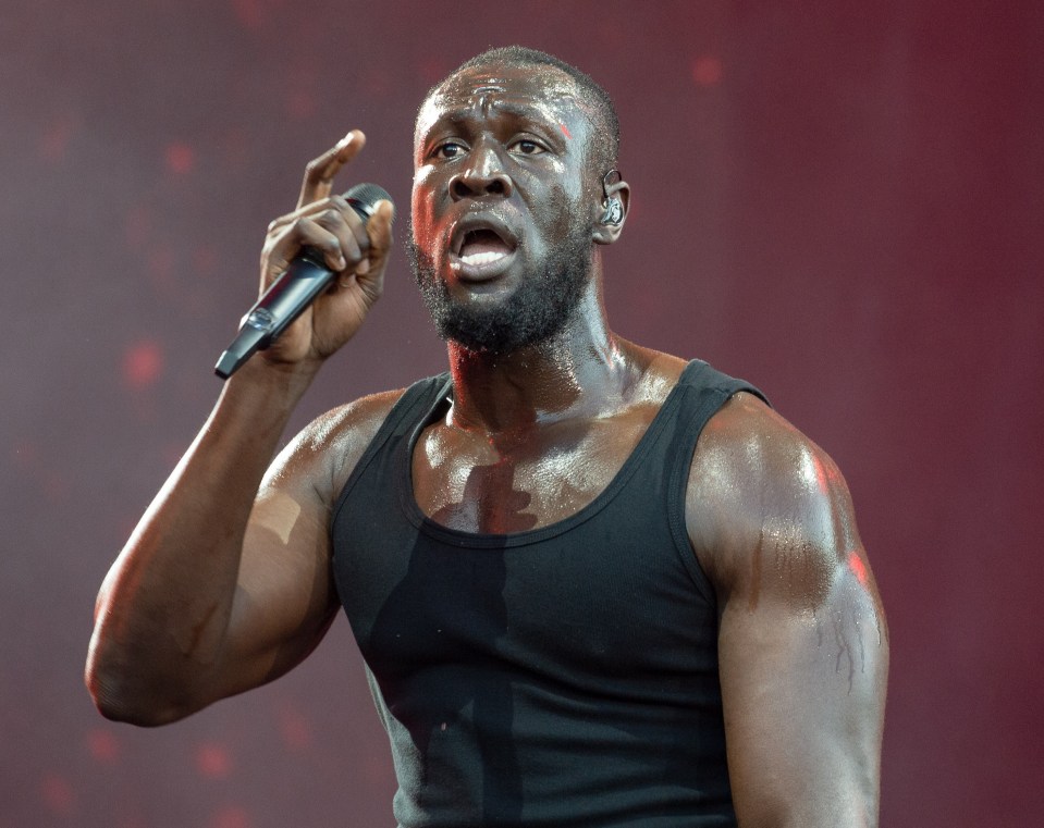 Stormzy performing at Sziget Festival.