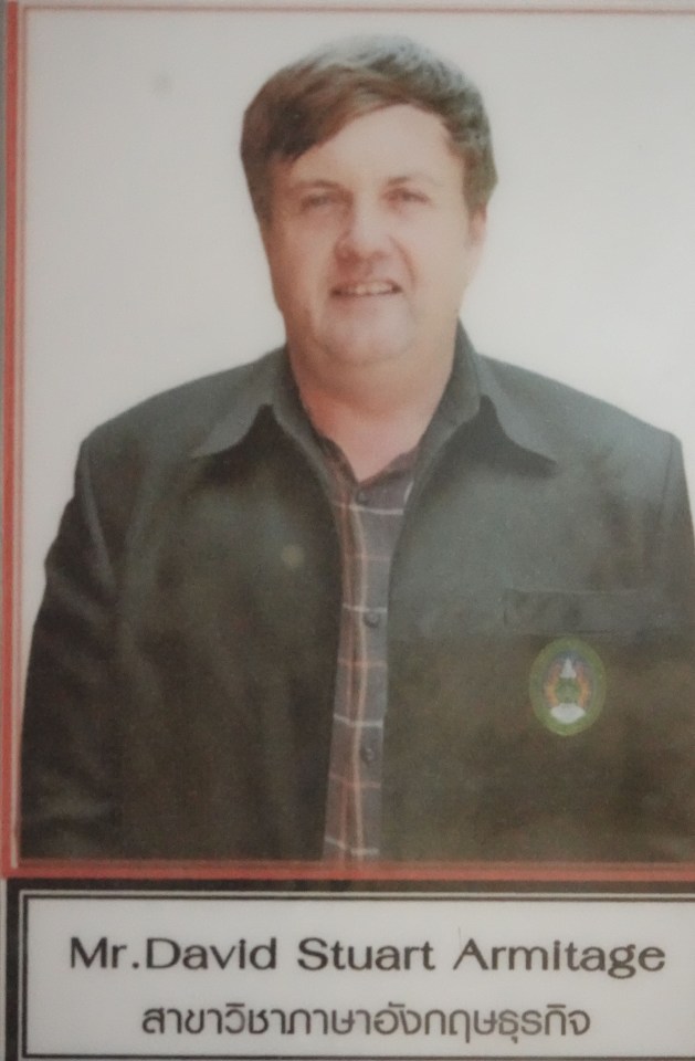 Photo of David Stuart Armitage, a teacher at Kanchanaburi Rajabhat University.