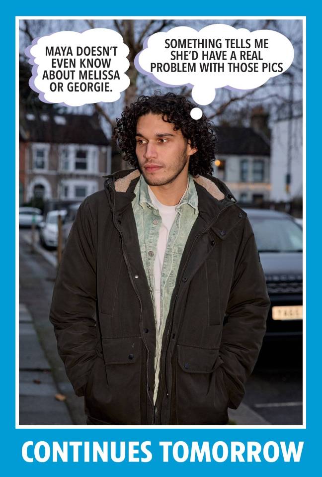 Man in coat, thought bubbles reveal plot points; "Continues Tomorrow."