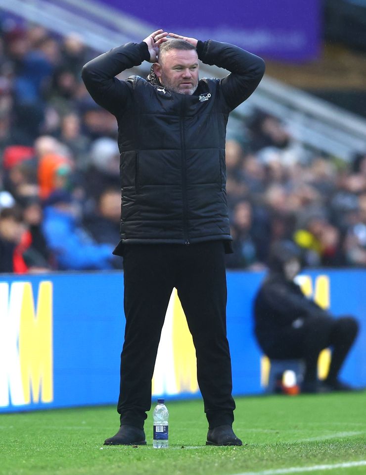Wayne Rooney, Plymouth Argyle manager, looking dejected.