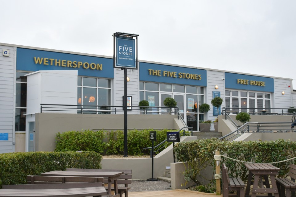Exterior of The Five Stones Wetherspoon pub.