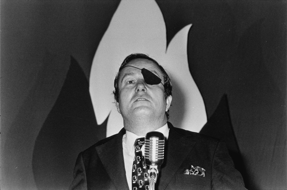 Jean-Marie Le Pen at a National Front meeting.
