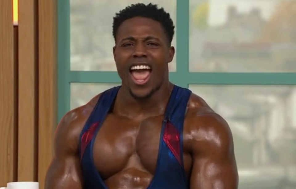 Nitro, a Gladiator, on Sunday Brunch.