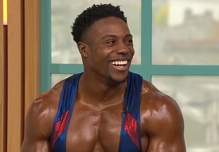 Nitro, a Gladiator, smiling on Sunday Brunch.