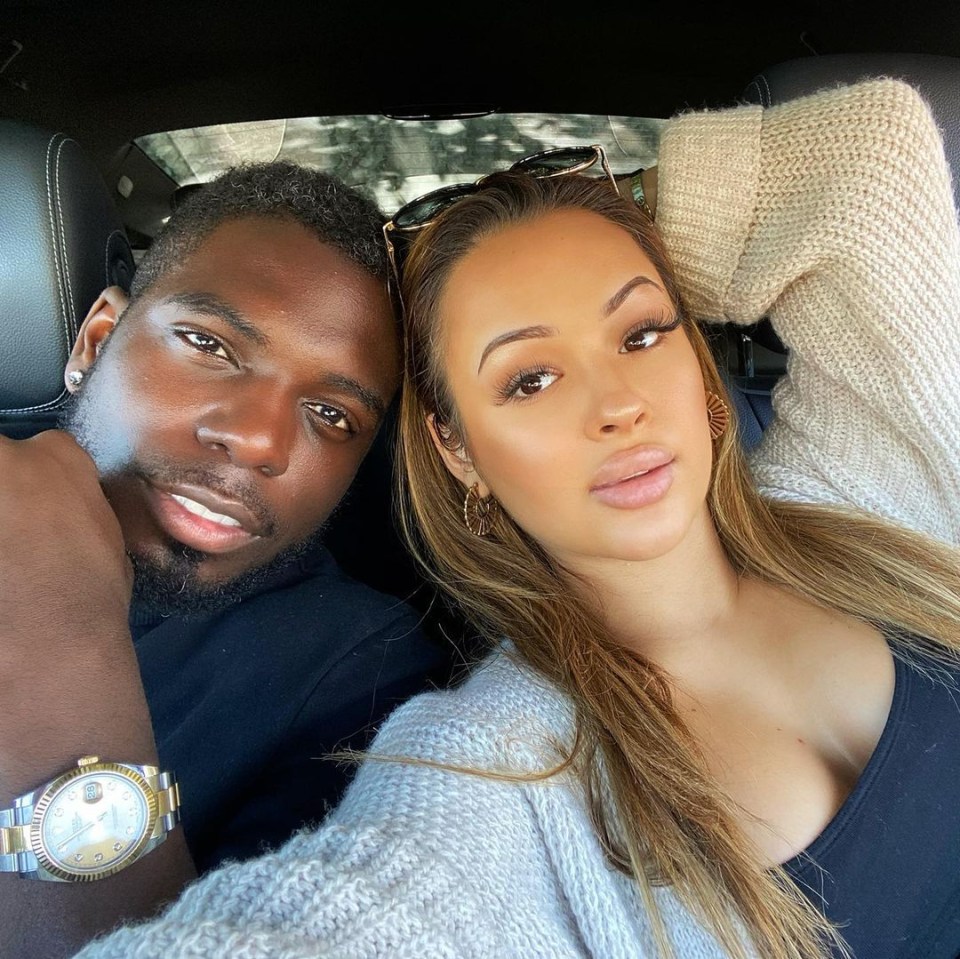 Rebecca Vieira and her boyfriend Marcell in a car.