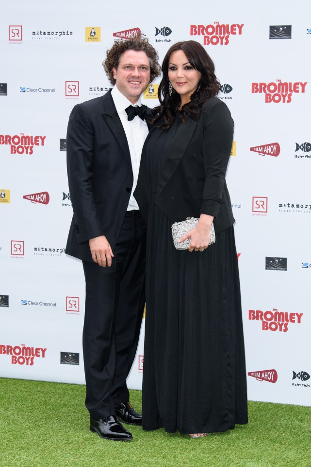 Jack McManus and Martine McCutcheon at the Bromley Boys premiere.