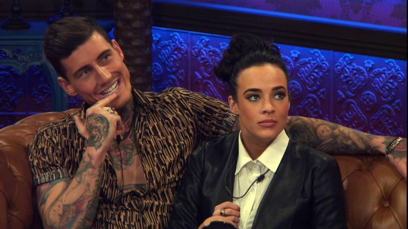 Jeremy McConnell and Stephanie Davis on Celebrity Big Brother.