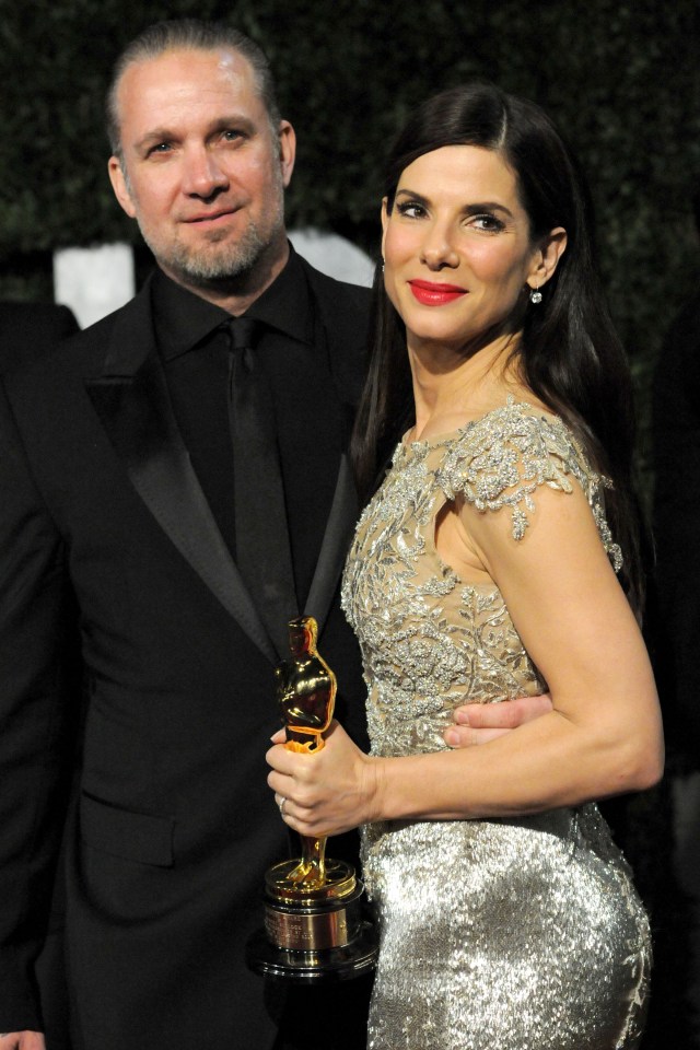 Sandra Bullock and Jesse James at the Vanity Fair Oscar Party.