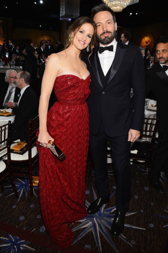 Jennifer Garner and Ben Affleck at the Golden Globe Awards.