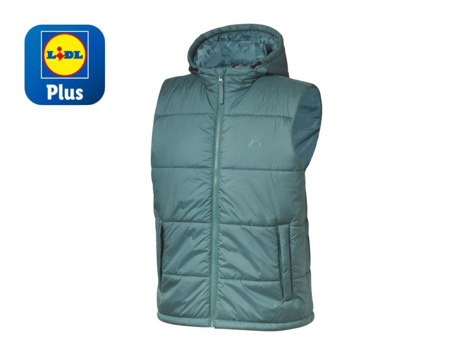 Lidl Plus hooded puffer vest.