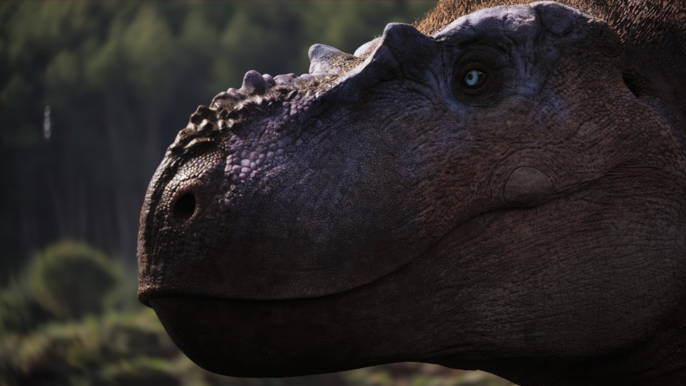 Close-up of an Albertosaurus from the BBC's Walking with Dinosaurs.