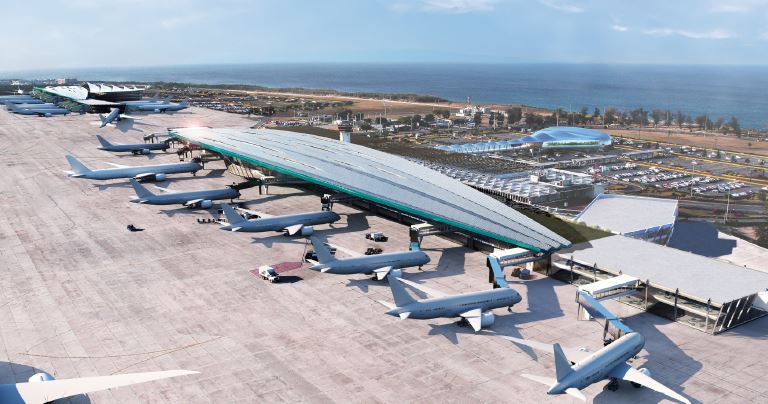 Illustration of Las Americas International Airport renovation plans.