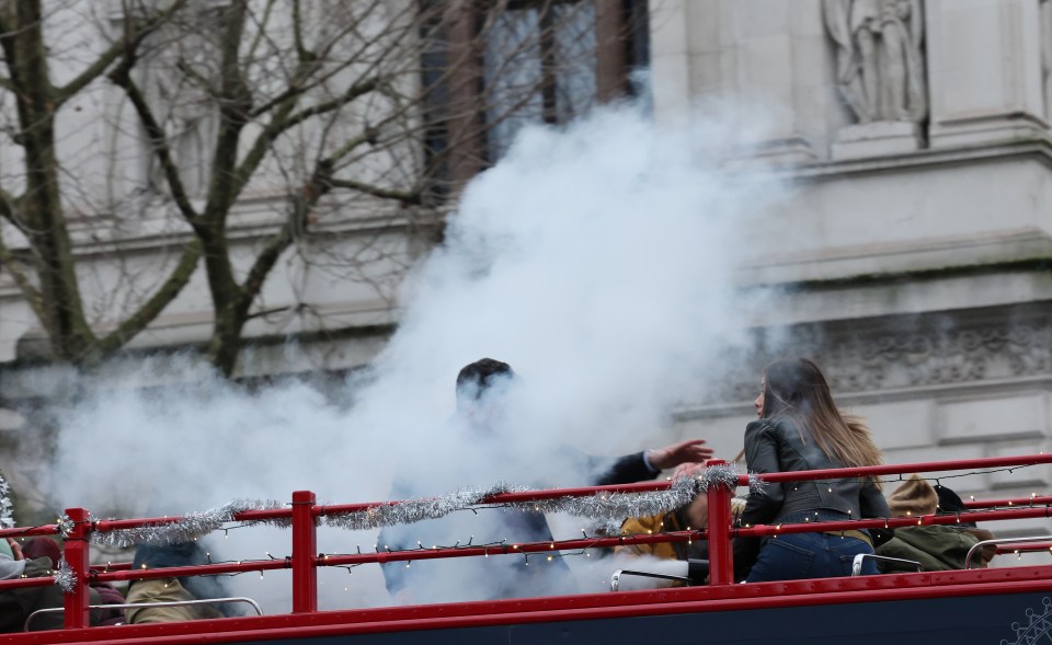 Filming of "The Family Plan 2" in London, featuring Mark Wahlberg, Kit Harington, and Michelle Monaghan.
