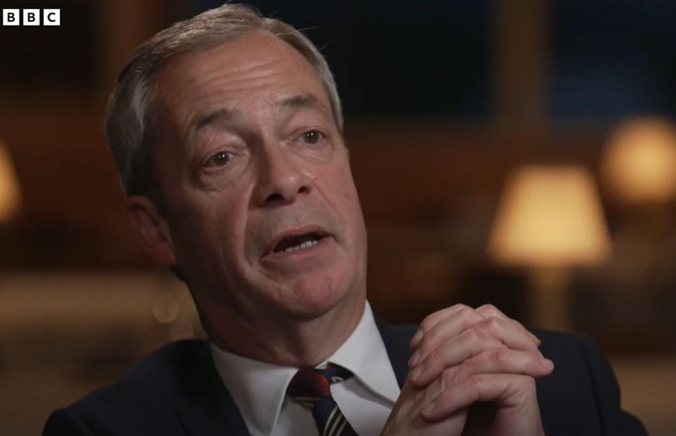 Nigel Farage in interview.