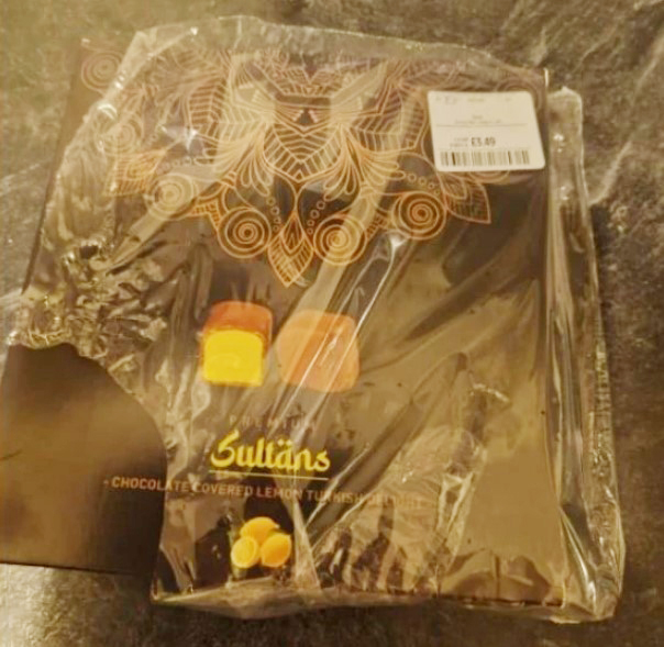 Recalled Sultan's chocolate-covered Turkish delight.