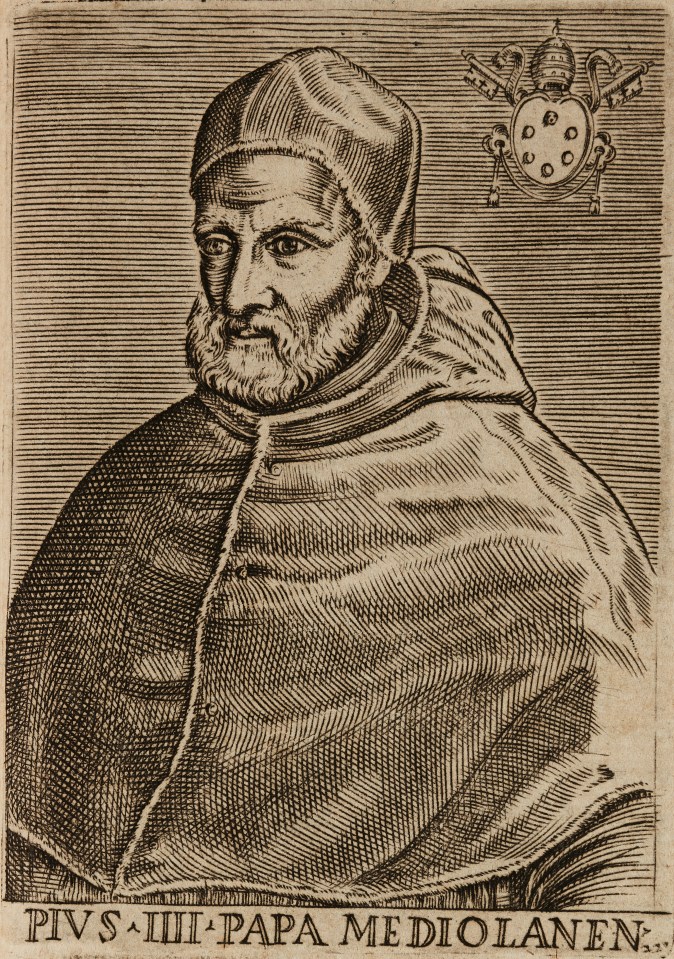 Engraving of Pope Pius IV.