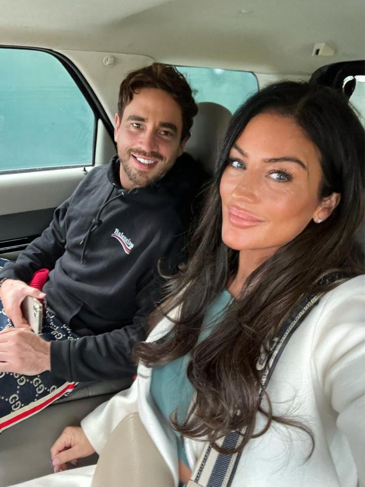 Rachel Dale and Danny Cipriani's ex-wife in a car.