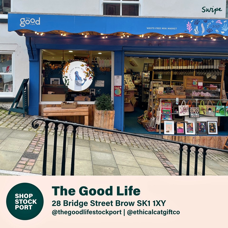 The Good Life waste-free mini-market storefront.