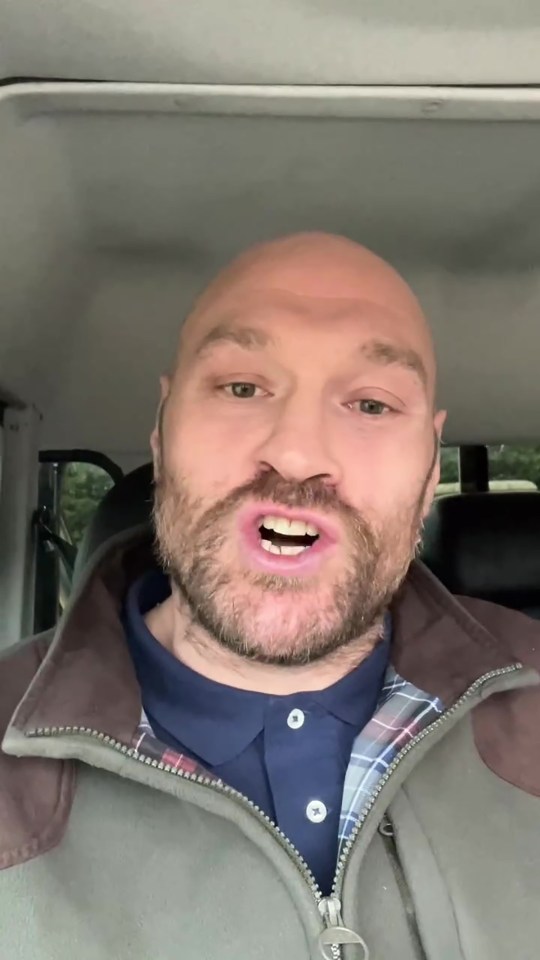 Tyson Fury announcing his retirement from boxing on Instagram.