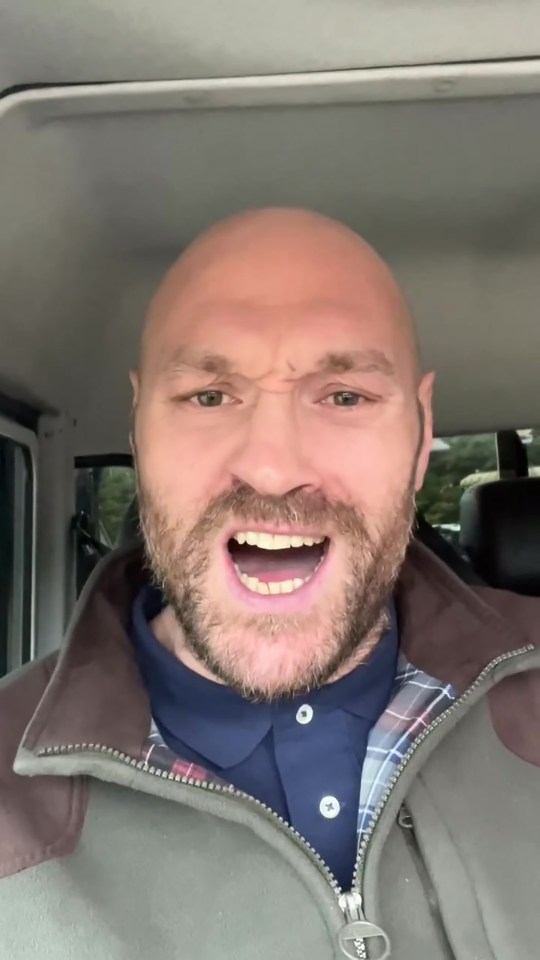Tyson Fury announcing his retirement from boxing on Instagram.