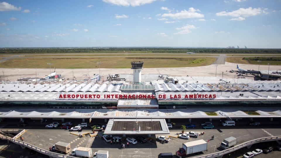Aerial view of Las Américas International Airport in Santo Domingo.