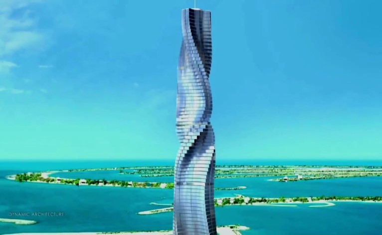 Dynamic Rotating Tower in Dubai.