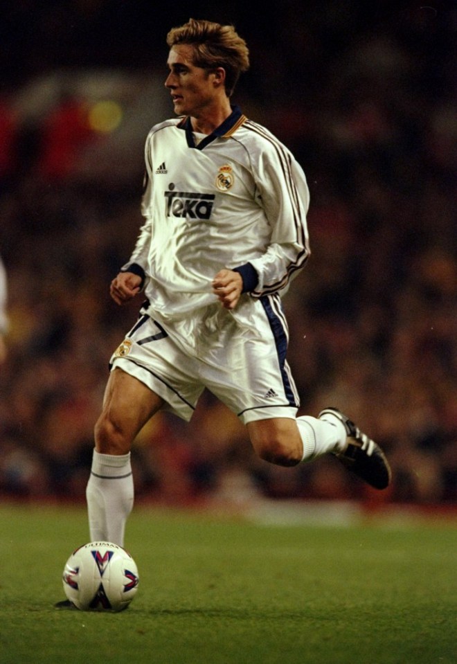 8 Nov 1999:  Javier Dorado of Real Madrid in action during the Lee Dixon Testimonial game between Arsenal and Real Madrid at Highbury, London. The friendly game finished in a 3 - 1 win for Arsenal.  \ Mandatory Credit: Phil Cole /Allsport