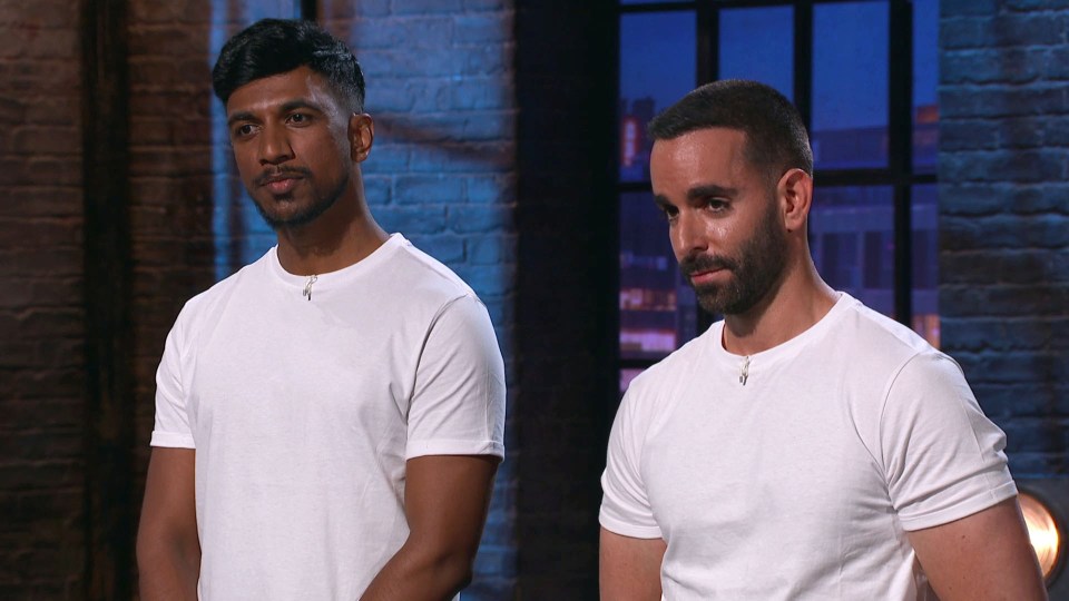 Two entrepreneurs on Dragons' Den.