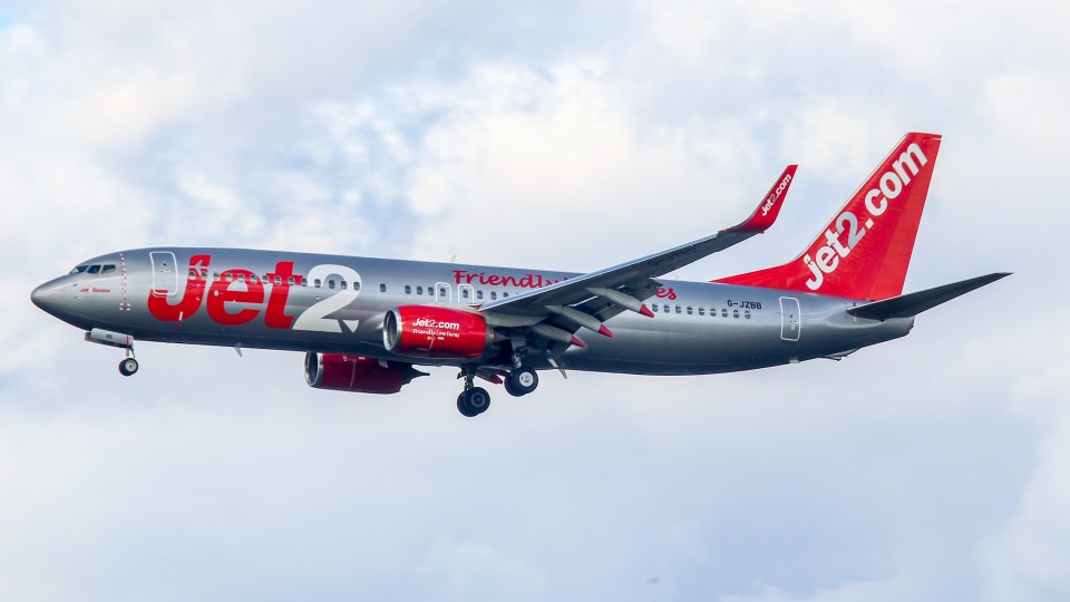 Jet2 Boeing 737 airplane in flight.