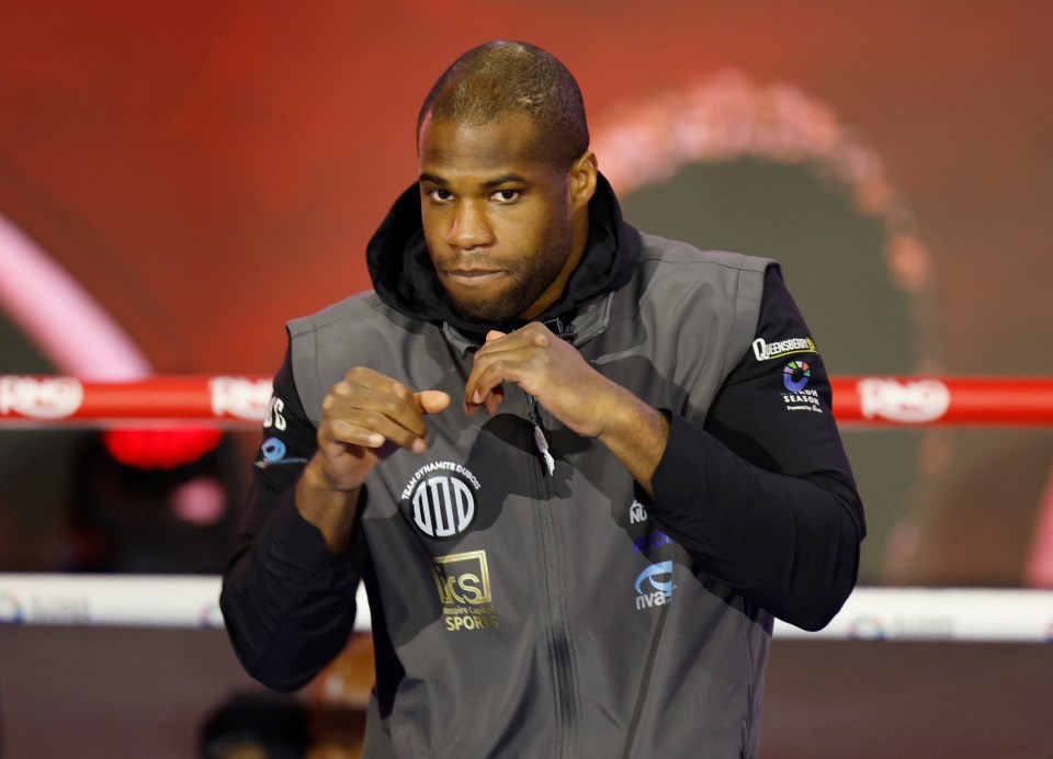 Daniel Dubois during a workout.