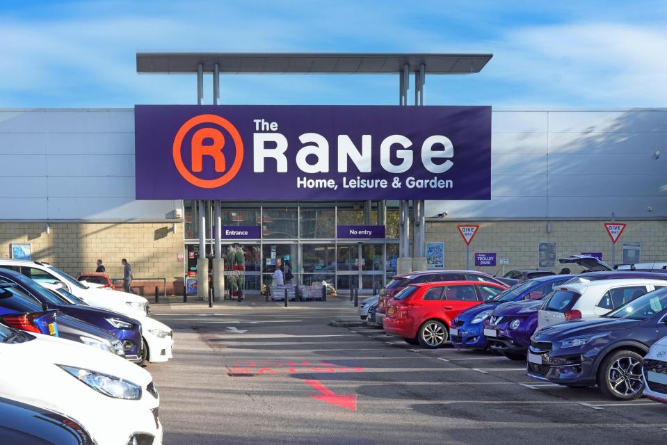 The Range Home, Leisure & Garden store entrance.