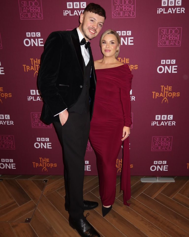Couple at The Traitors premiere.