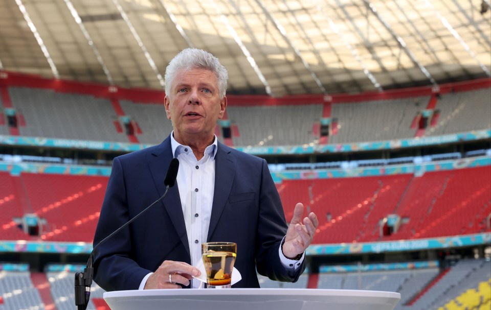 Munich Mayor Dieter Reiter at a press conference.