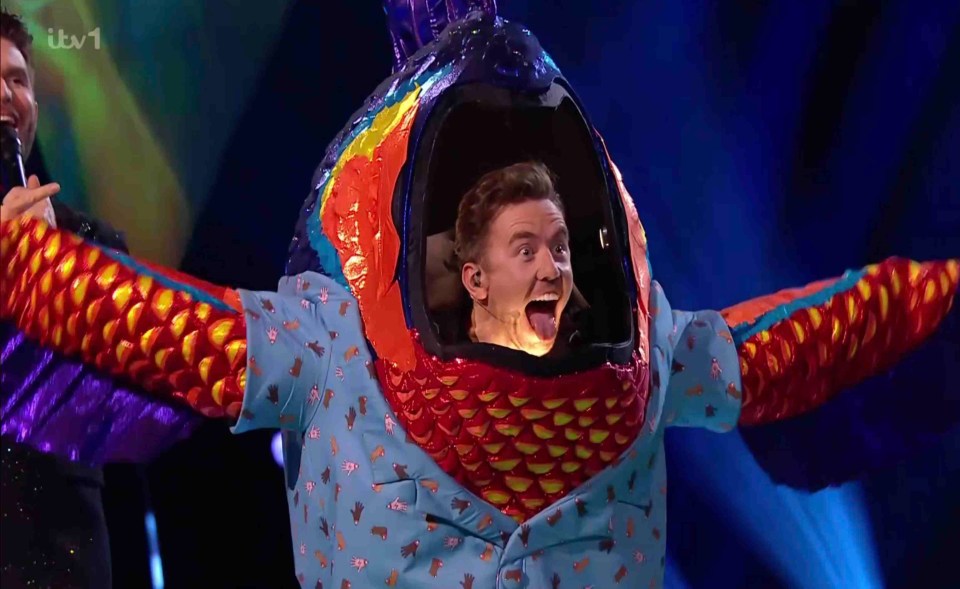 Danny Jones, unmasked as Piranha, the winner of The Masked Singer.