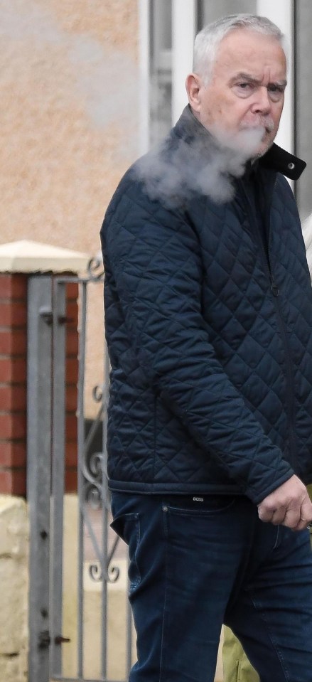 Huw Edwards vaping with his mother.