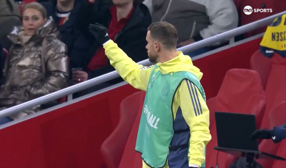 Jordan Henderson receives a booking while on the bench.