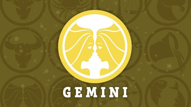 Gemini horoscope illustration.