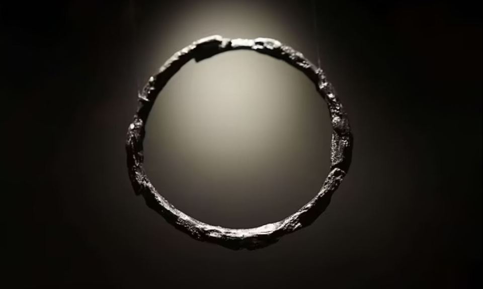 Meteorite iron bracelet from a 2700-year-old Polish cemetery.