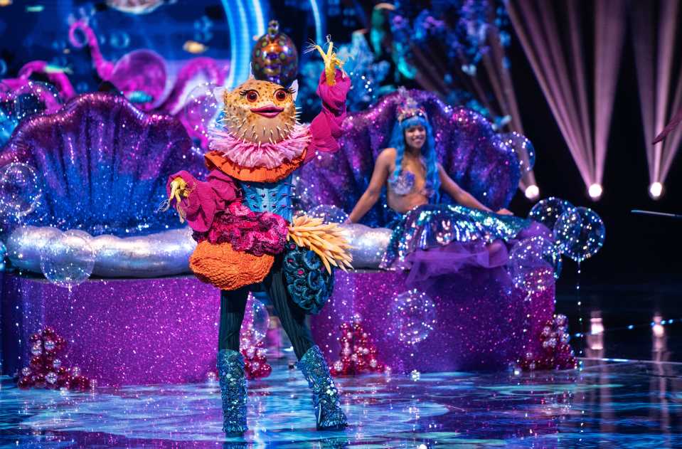 Pufferfish contestant on The Masked Singer.