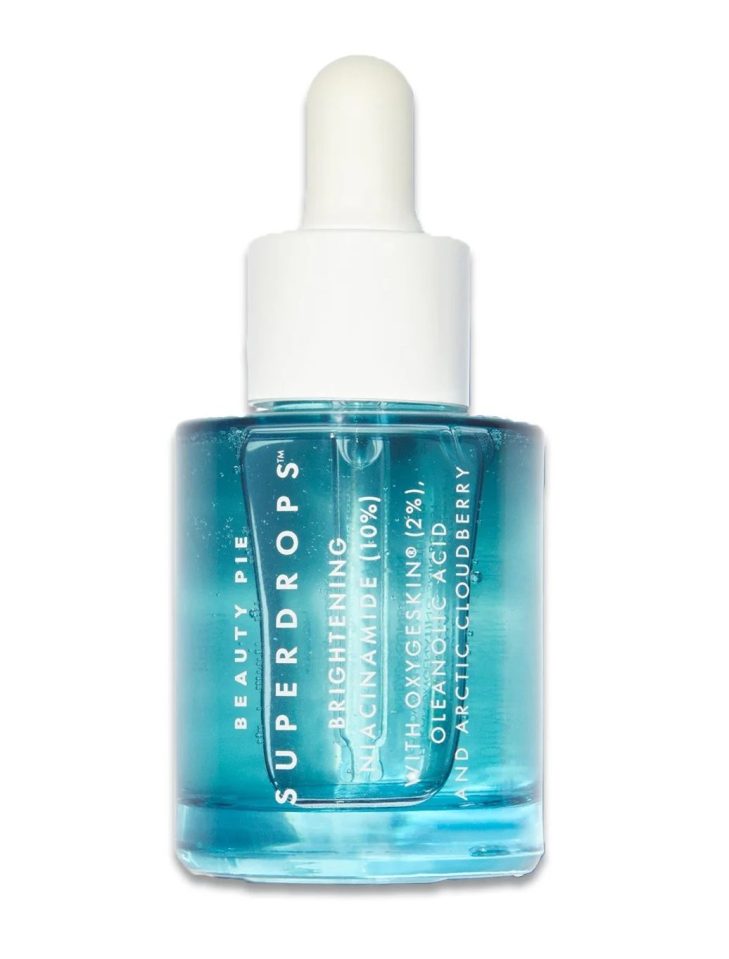 Bottle of Beauty Pie Superdrops brightening serum.