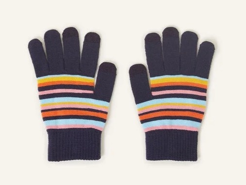 Pair of striped gloves.