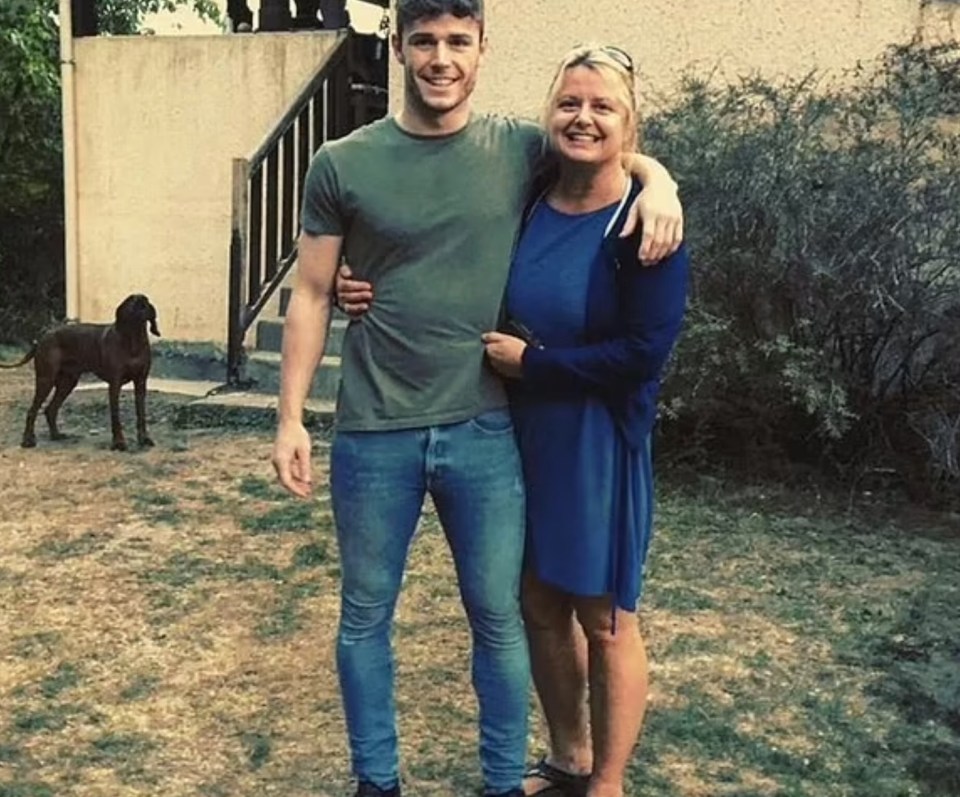 Callum Kerr with his mother, Dawn Kerr.