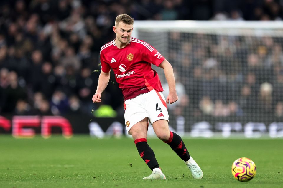Matthijs de Ligt of Manchester United playing soccer.