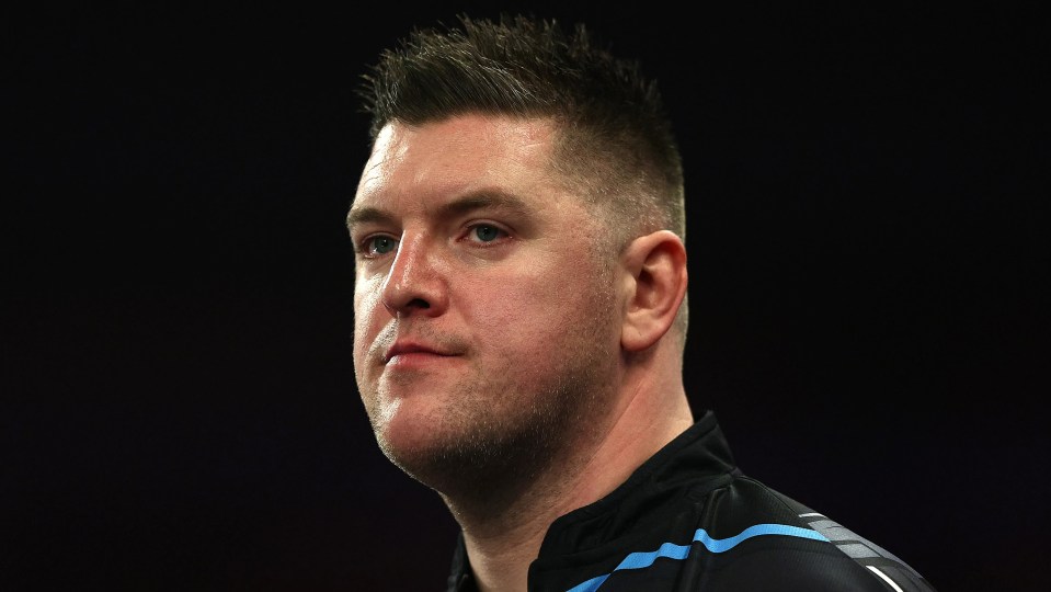 Daryl Gurney of Northern Ireland at the PDC World Darts Championship.