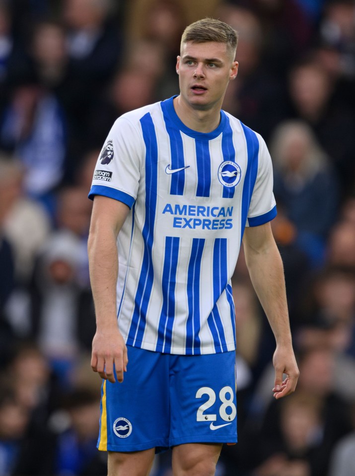 Evan Ferguson of Brighton & Hove Albion during a Premier League match.