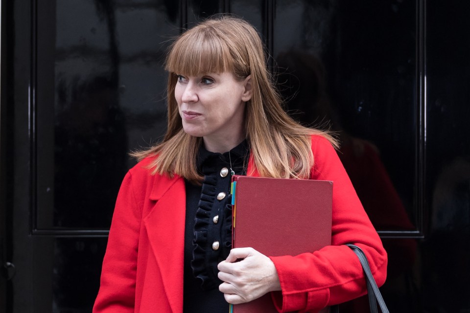 Angela Rayner leaving Downing Street after a cabinet meeting.